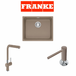 Franke Kubus KBG 110-50 Fragranite Oyster  + Active Plus Oyster Armatur ve Sıvı sabunluk Kampanyası