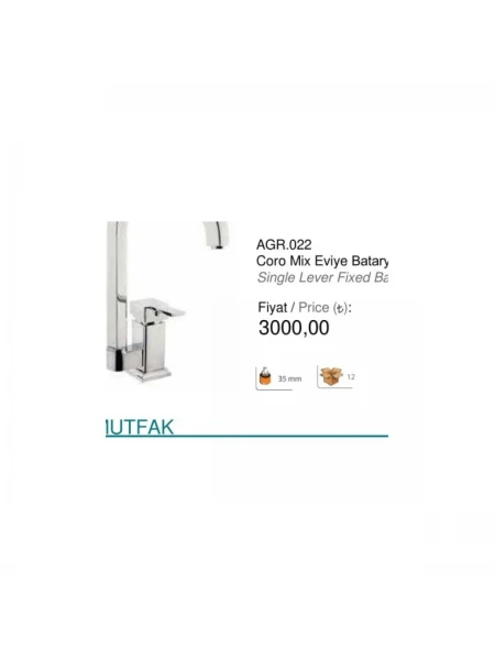 AGR.022 Coro Mix Evye Bataryası AGR.022 Coro Mix Evye Bataryası