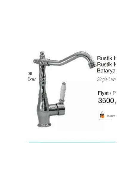 Rustik Krom Mix Evye Bataryası Rustik Krom Mix Evye Bataryası