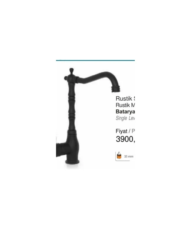 Rustik Siyah Kuğu Evye Bataryası Rustik Siyah Kuğu Evye Bataryası