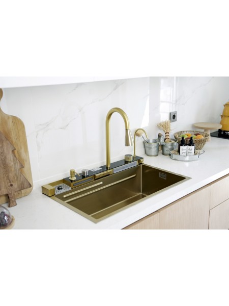 Fonksiyonel Şelale Premium Model Gold 75 cm Fonksiyonel Şelale Premium Model Gold 75 cm