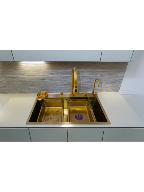 GL General Fonksiyonel Şelale Ekonomik Model Gold 75 cm Akıllı Evye GL General Fonksiyonel Şelale Ekonomik Model Gold 75 cm Akıllı Evye