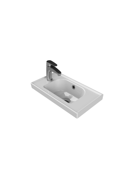 Etajerli Lavabo, Frame, 50x28 cm (Soldan Batarya Delikli)