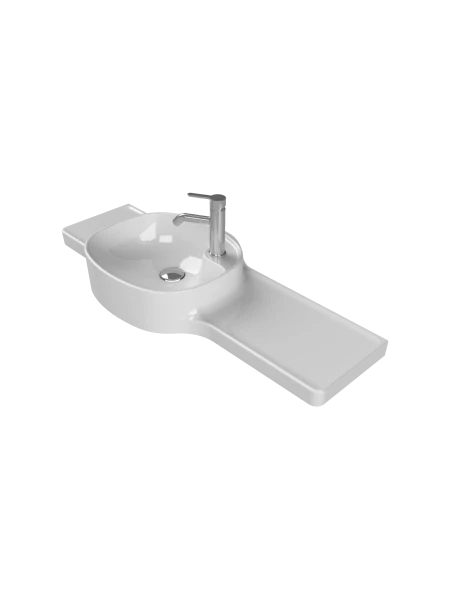 Turkuaz Cerestyle Etajerli Lavabo, Harmony, 100x37,5x26,4 cm Seramik Lavabo (043900-U)