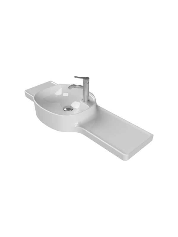 Turkuaz Cerestyle Etajerli Lavabo, Harmony, 100x37,5x26,4 cm Seramik Lavabo Turkuaz Cerestyle Etajerli Lavabo, Harmony, 100x37,5x26,4 cm Seramik Lavabo