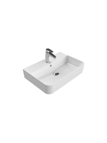 Etajerli Lavabo, Hera 60x42 cm (Duvara Sıfır)