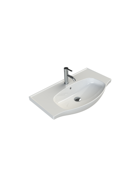 Etajerli Lavabo, Lila 80x45 cm