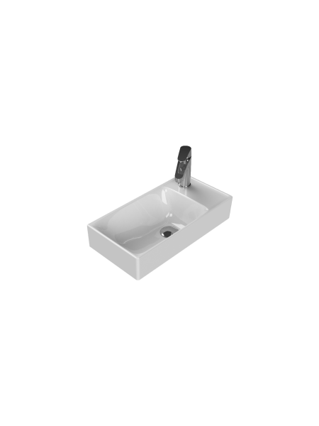 Etajerli Lavabo, Sharp, 50x25 cm (Sağdan Batarya Delikli)