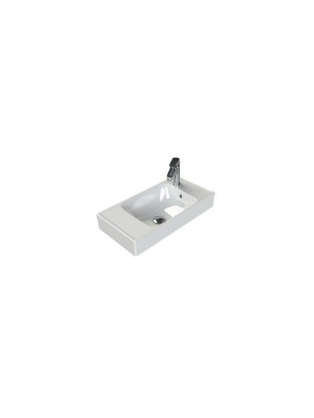 Etajerli Lavabo, Sharp, 60x30 cm (Sağdan Batarya Delikli)