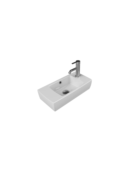 Tezgah Üstü Lavabo, City, 25x50 cm (Batarya Deliği Sağda)