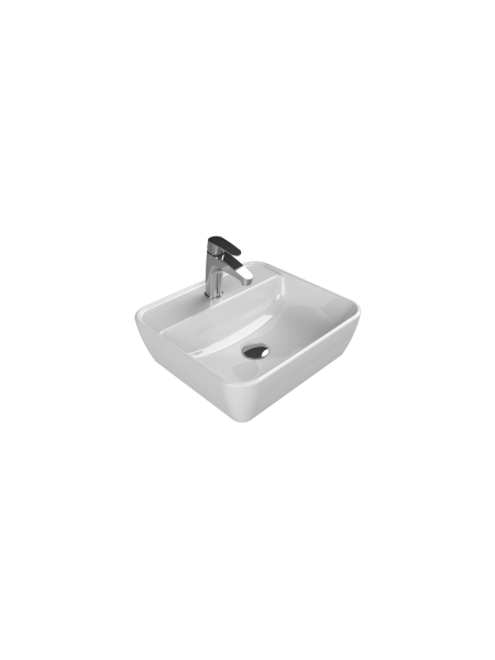 Tezgah Üstü Lavabo, One, 46x42 cm (Batarya Delikli)