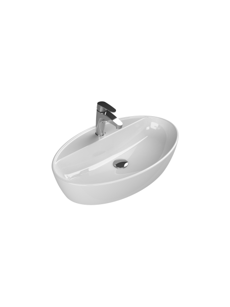 Tezgah Üstü Lavabo, One, 67x42 cm (Batarya Delikli)