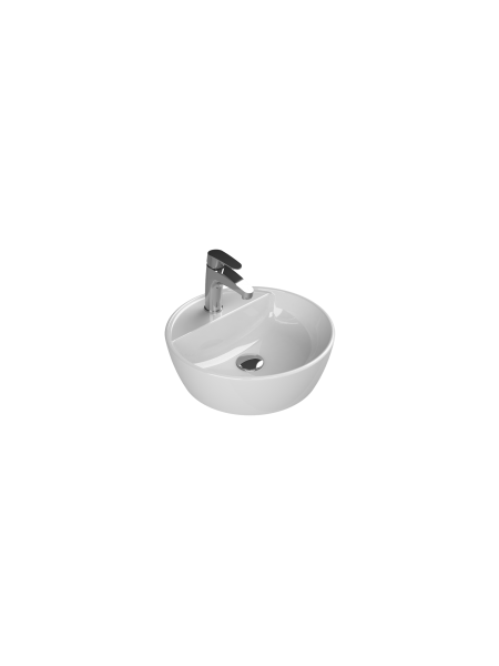 Tezgah Üstü Lavabo, One, Ø42 cm, Batarya Delikli Tezgah Üstü Lavabo, One, Ø42 cm, Batarya Delikli