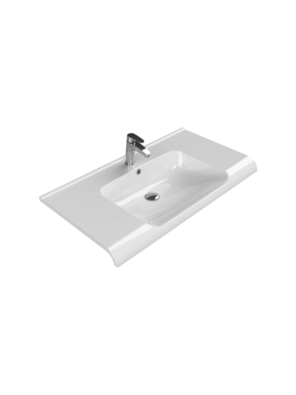 Turkuaz Cerestyle Etajerli Lavabo, Anova, 100x50 cm Seramik Lavabo Turkuaz Cerestyle Etajerli Lavabo, Anova, 100x50 cm Seramik Lavabo
