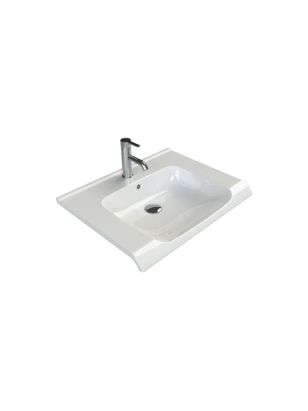 Turkuaz Cerestyle Etajerli Lavabo, Anova, 65x50 cm Seramik Lavabo