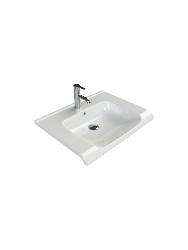 Turkuaz Cerestyle Etajerli Lavabo, Anova, 65x50 cm Seramik Lavabo Turkuaz Cerestyle Etajerli Lavabo, Anova, 65x50 cm Seramik Lavabo