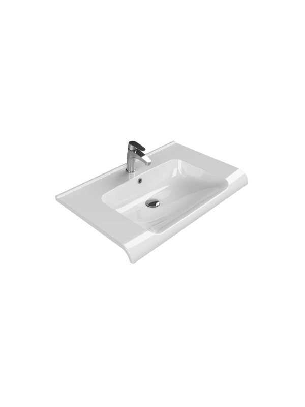 Turkuaz Cerestyle Etajerli Lavabo, Anova, 80x50 cm Seramik Lavabo Turkuaz Cerestyle Etajerli Lavabo, Anova, 80x50 cm Seramik Lavabo