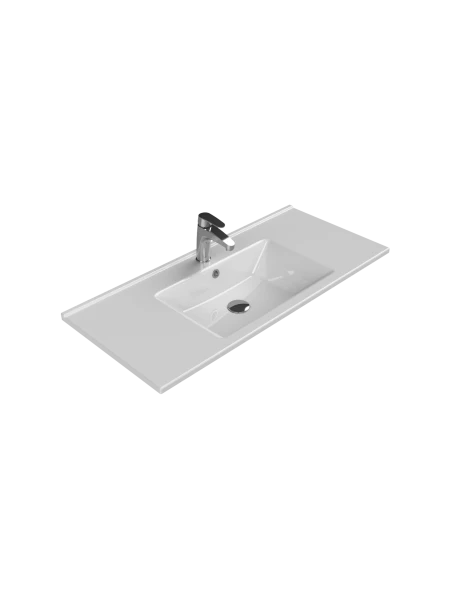 Turkuaz Cerestyle Etajerli Lavabo, Arte, 100x45 cm Seramik Lavabo Turkuaz Cerestyle Etajerli Lavabo, Arte, 100x45 cm Seramik Lavabo