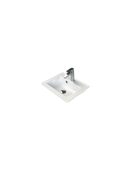 Turkuaz Cerestyle Etajerli Lavabo, Arte Plus, 45x36 cm Seramik Lavabo