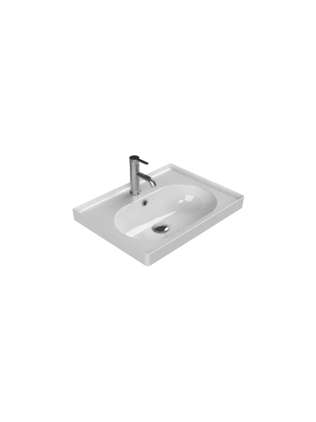 Turkuaz Cerestyle Etajerli Lavabo, Arya, 60x45 cm Seramik Lavabo Turkuaz Cerestyle Etajerli Lavabo, Arya, 60x45 cm Seramik Lavabo