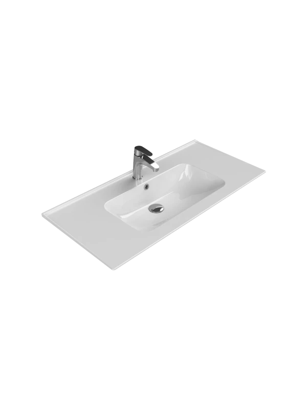 Turkuaz Cerestyle Etajerli Lavabo, Blue, 100x47 cm Seramik Lavabo Turkuaz Cerestyle Etajerli Lavabo, Blue, 100x47 cm Seramik Lavabo