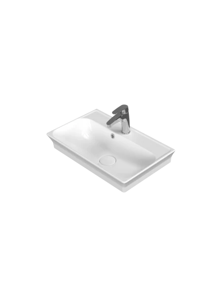 Turkuaz Cerestyle Etajerli Lavabo, Blue, 60x38 cm Seramik Lavabo Turkuaz Cerestyle Etajerli Lavabo, Blue, 60x38 cm Seramik Lavabo