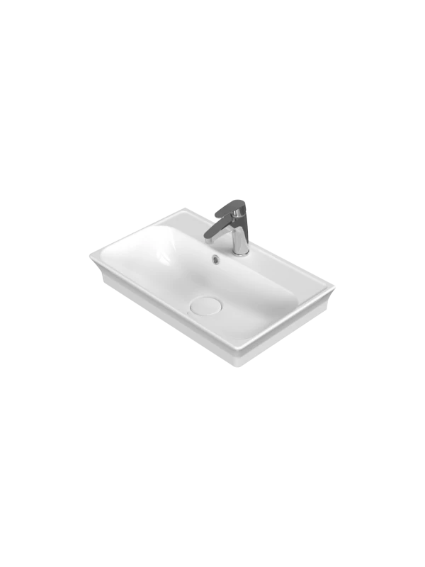 Turkuaz Cerestyle Etajerli Lavabo, Blue, 60x38 cm Seramik Lavabo Turkuaz Cerestyle Etajerli Lavabo, Blue, 60x38 cm Seramik Lavabo