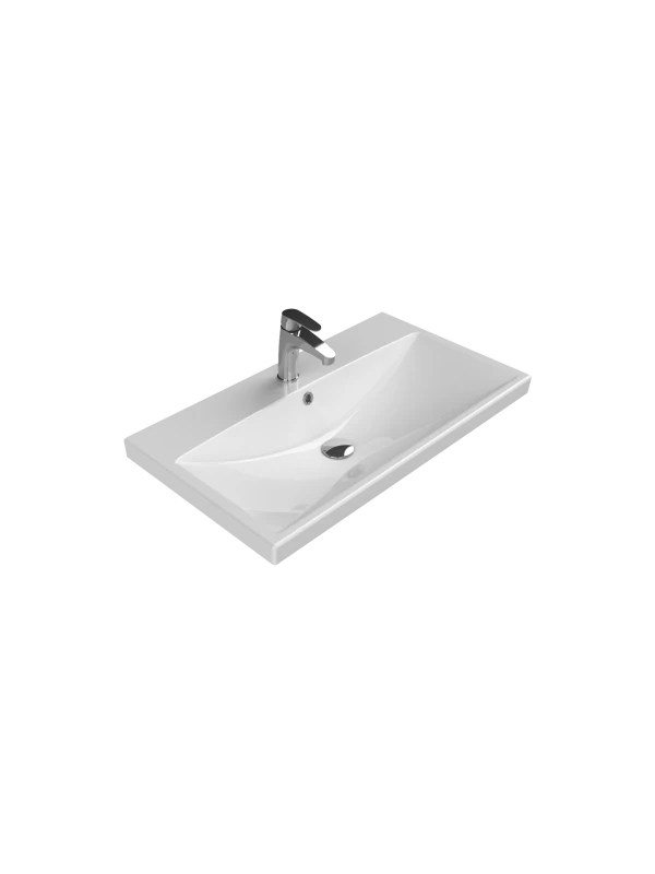 Turkuaz Cerestyle Etajerli Lavabo, Elite, 80x45 cm Seramik Lavabo Turkuaz Cerestyle Etajerli Lavabo, Elite, 80x45 cm Seramik Lavabo