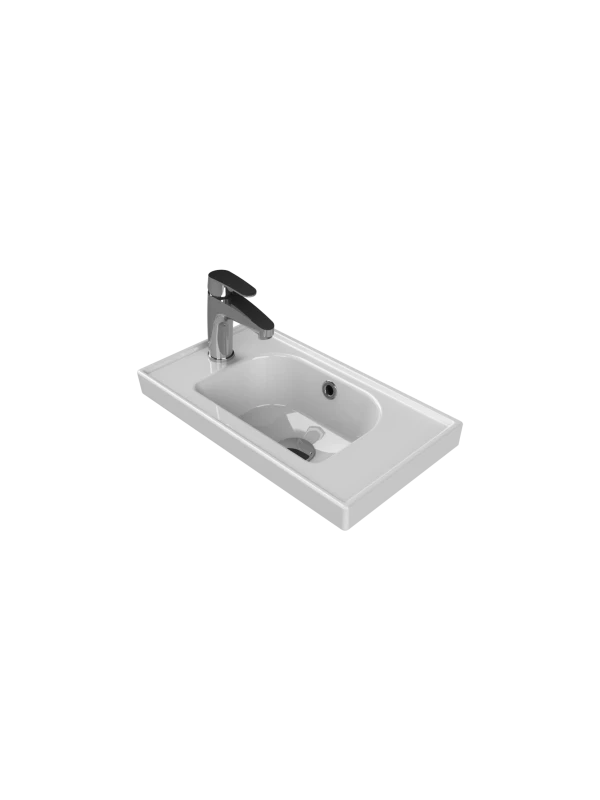 Turkuaz Cerestyle Etajerli Lavabo, Frame, 50x28 cm (Soldan Batarya Delikli) Seramik Lavabo Turkuaz Cerestyle Etajerli Lavabo, Frame, 50x28 cm (Soldan Batarya Delikli) Seramik Lavabo