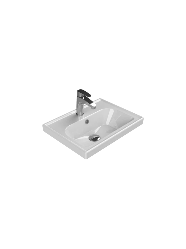 Turkuaz Cerestyle Etajerli Lavabo, Frame, 50x38 cm Seramik Lavabo Turkuaz Cerestyle Etajerli Lavabo, Frame, 50x38 cm Seramik Lavabo