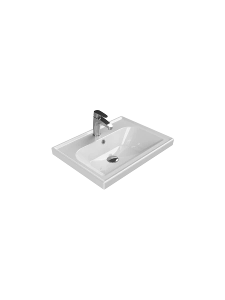 Turkuaz Cerestyle Etajerli Lavabo, Frame, 60x45 cm Seramik Lavabo