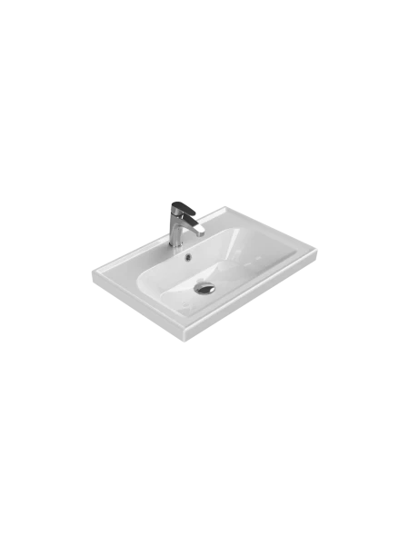 Turkuaz Cerestyle Etajerli Lavabo, Frame, 65x45 cm Seramik Lavabo