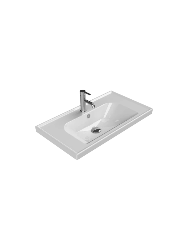 Turkuaz Cerestyle Etajerli Lavabo, Frame, 80x45 cm Seramik Lavabo Turkuaz Cerestyle Etajerli Lavabo, Frame, 80x45 cm Seramik Lavabo