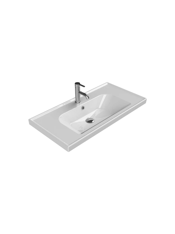 Turkuaz Cerestyle Etajerli Lavabo, Frame, 90x45 cm Seramik Lavabo Turkuaz Cerestyle Etajerli Lavabo, Frame, 90x45 cm Seramik Lavabo