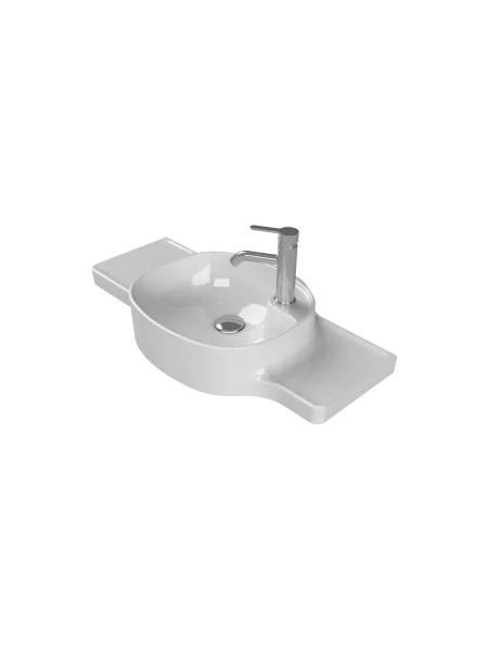 Turkuaz Cerestyle Etajerli Lavabo, Harmony, 80x37,5x26,4 cm Seramik Lavabo