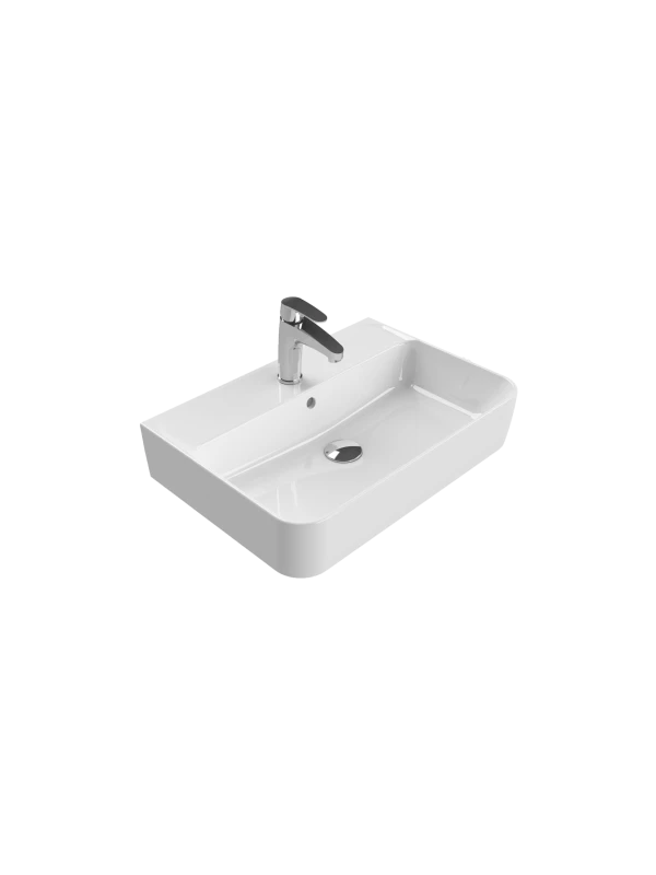 Turkuaz Cerestyle Etajerli Lavabo, Hera 60x42 cm (Duvara Sıfır) Seramik Lavabo Turkuaz Cerestyle Etajerli Lavabo, Hera 60x42 cm (Duvara Sıfır) Seramik Lavabo