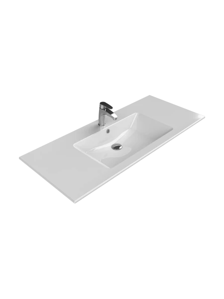 Turkuaz Cerestyle Etajerli Lavabo, İbiza, 121x51 cm Seramik Lavabo