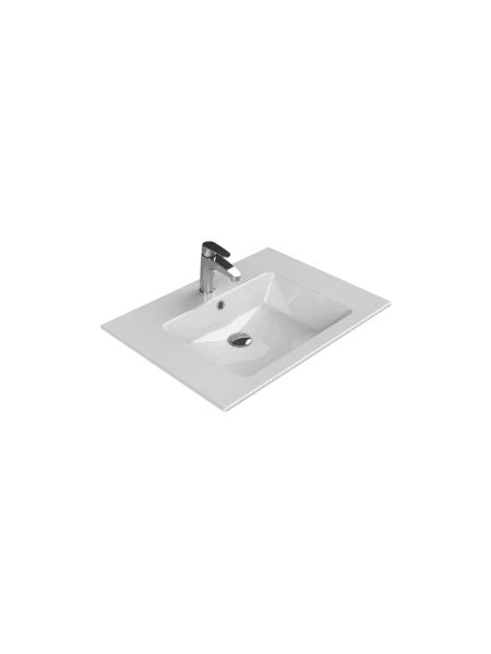 Turkuaz Cerestyle Etajerli Lavabo, İbiza, 71x51 cm Seramik Lavabo