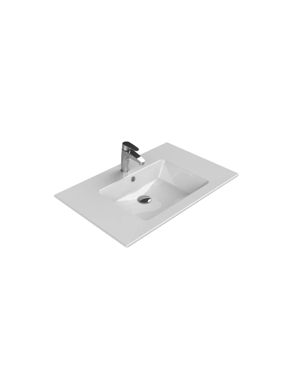 Turkuaz Cerestyle Etajerli Lavabo, İbiza, 81x51 cm Seramik Lavabo Turkuaz Cerestyle Etajerli Lavabo, İbiza, 81x51 cm Seramik Lavabo