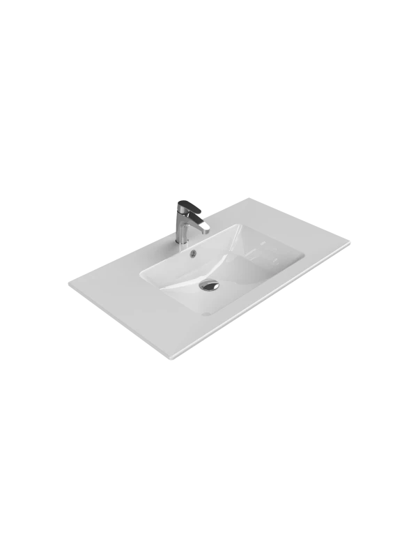 Turkuaz Cerestyle Etajerli Lavabo, İbiza, 91x51 cm Seramik Lavabo Turkuaz Cerestyle Etajerli Lavabo, İbiza, 91x51 cm Seramik Lavabo