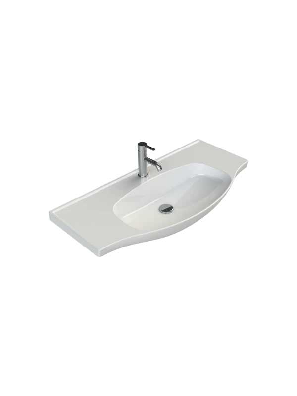 Turkuaz Cerestyle Etajerli Lavabo, Lila, 100x48 cm Seramik Lavabo Turkuaz Cerestyle Etajerli Lavabo, Lila, 100x48 cm Seramik Lavabo