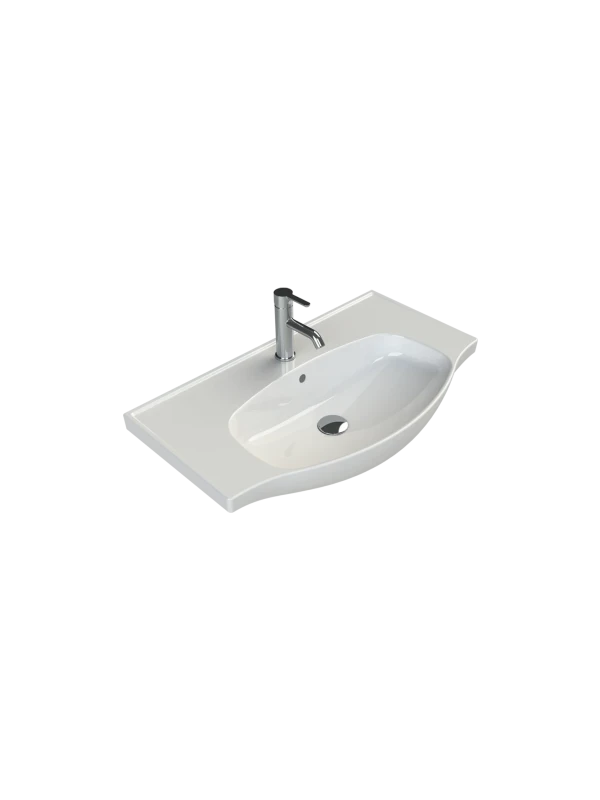 Turkuaz Cerestyle Etajerli Lavabo, Lila 80x45 cm Seramik Lavabo Turkuaz Cerestyle Etajerli Lavabo, Lila 80x45 cm Seramik Lavabo
