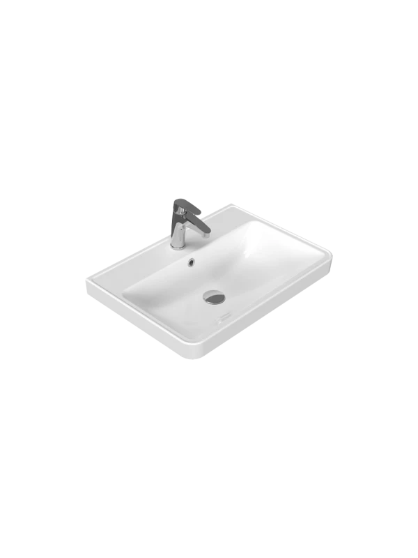 Turkuaz Cerestyle Etajerli Lavabo, Luna, 65x46 cm Seramik Lavabo Turkuaz Cerestyle Etajerli Lavabo, Luna, 65x46 cm Seramik Lavabo