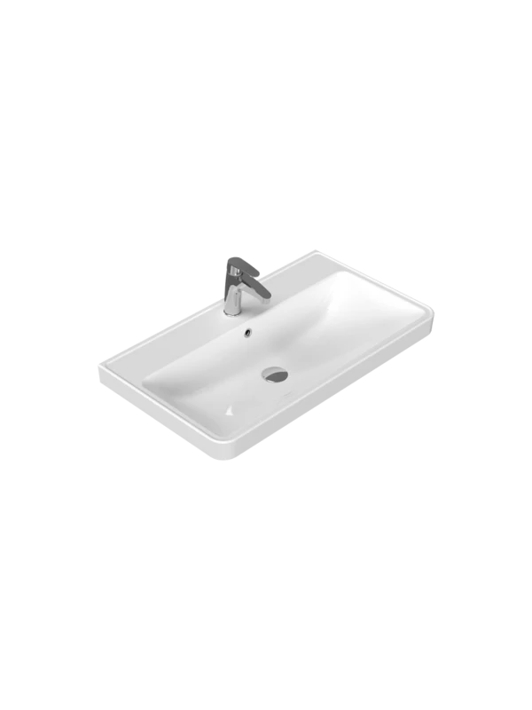 Turkuaz Cerestyle Etajerli Lavabo, Luna, 80x46 cm Seramik Lavabo Turkuaz Cerestyle Etajerli Lavabo, Luna, 80x46 cm Seramik Lavabo