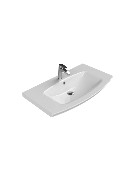 Turkuaz Cerestyle Etajerli Lavabo, Plus, 90x51 cm Seramik Lavabo