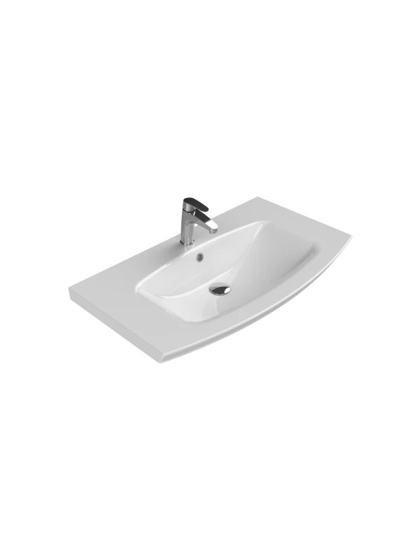 Turkuaz Cerestyle Etajerli Lavabo, Plus, 90x51 cm Seramik Lavabo Turkuaz Cerestyle Etajerli Lavabo, Plus, 90x51 cm Seramik Lavabo