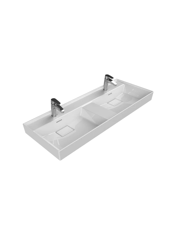 Turkuaz Cerestyle Etajerli Lavabo, Sharp, 120x48 cm (Çift Hazneli) Seramik Lavabo Turkuaz Cerestyle Etajerli Lavabo, Sharp, 120x48 cm (Çift Hazneli) Seramik Lavabo