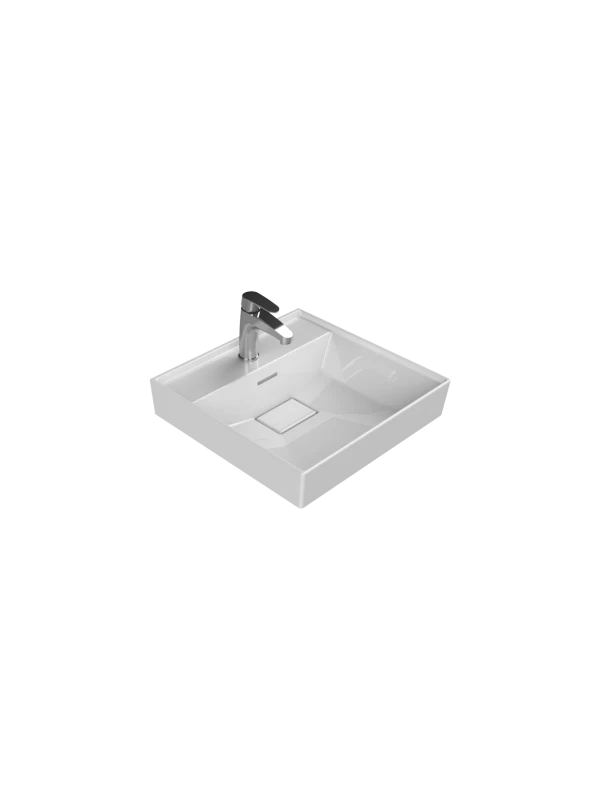 Turkuaz Cerestyle Etajerli Lavabo, Sharp, 48x48 cm Seramik Lavabo Turkuaz Cerestyle Etajerli Lavabo, Sharp, 48x48 cm Seramik Lavabo