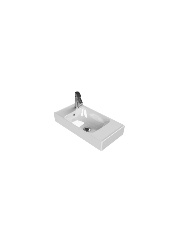 Turkuaz Cerestyle Etajerli Lavabo, Sharp, 60x30 cm (Soldan Batarya Delikli) Seramik Lavabo Turkuaz Cerestyle Etajerli Lavabo, Sharp, 60x30 cm (Soldan Batarya Delikli) Seramik Lavabo