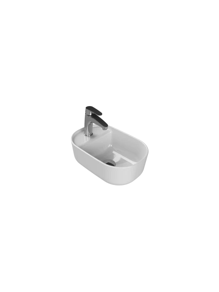Turkuaz Cerestyle Tezgah Üstü Lavabo, Aqua, 42x28 cm Seramik Lavabo